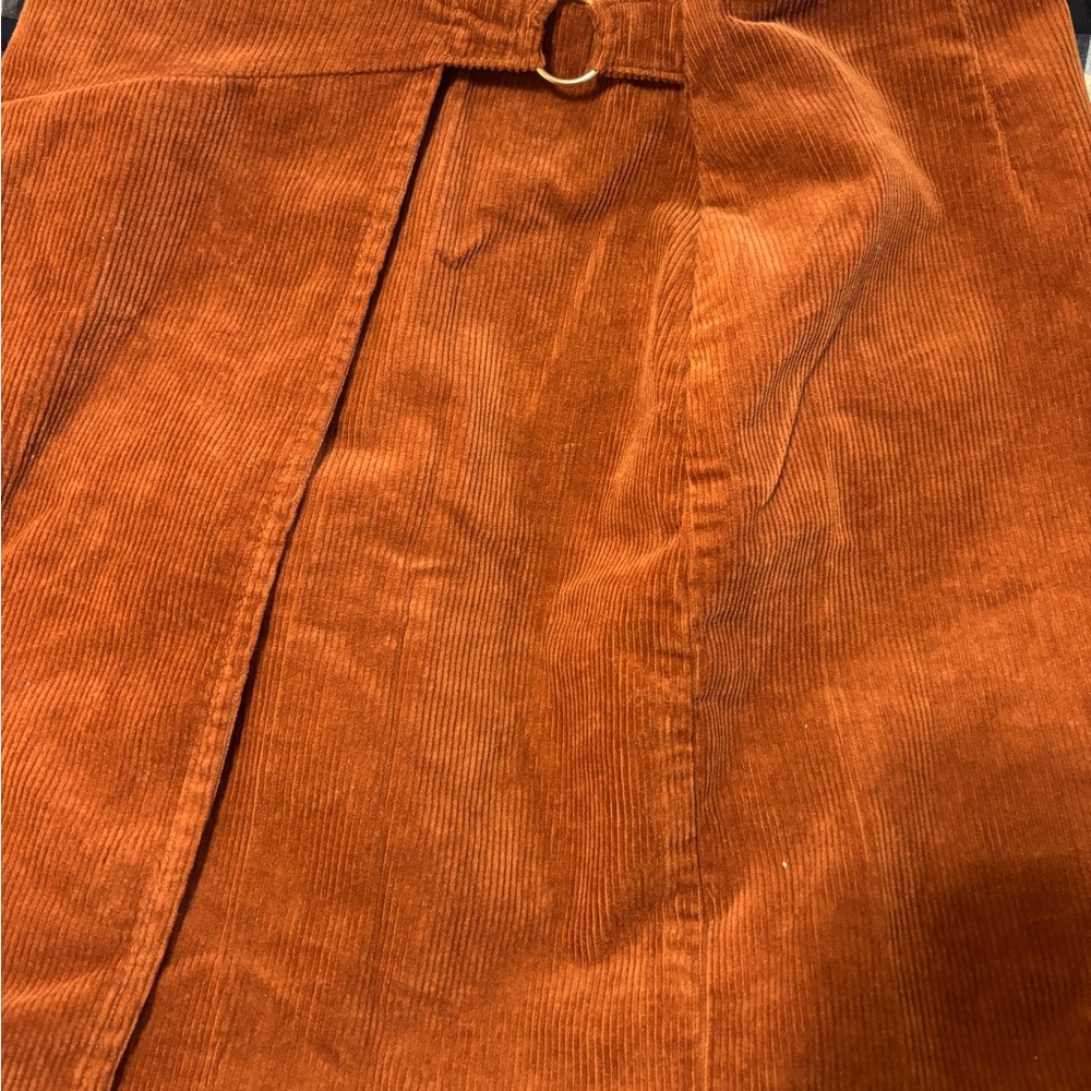 Rust Corduroy Skirt